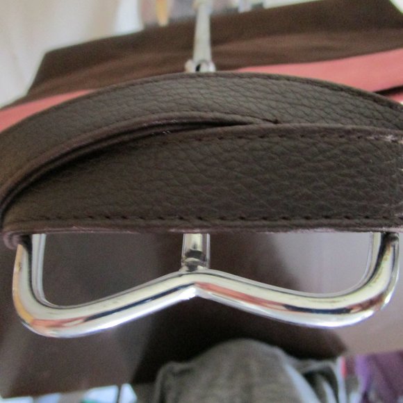 Estee Lauder Faux Suede Pink and Brown Tote Bag - Picture 3 of 15